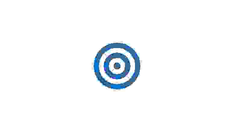 Blue Icon of a Target