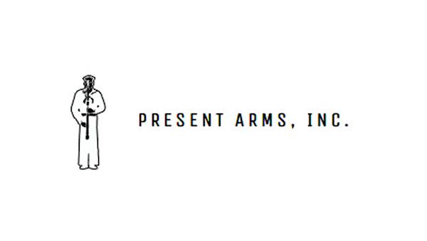 Present Arms, Inc. Logo on a White Background
